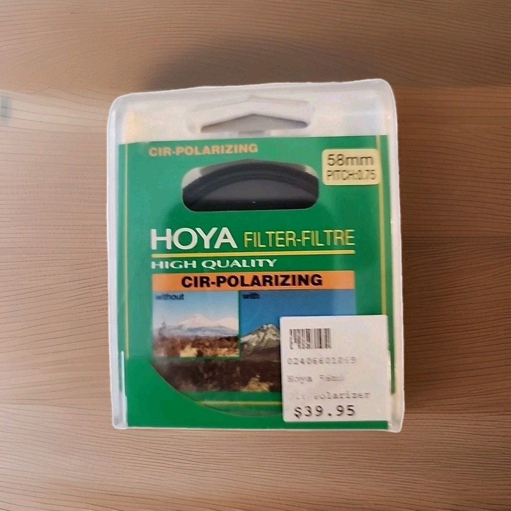New Camera HOYA Cir-Polarizing Filter High Quality 58mm Pitch .75 TTL & AF NIB